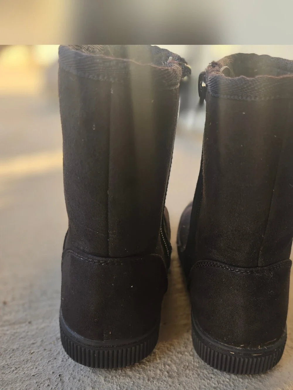 Cat & Jack Black Kids Mid-Calf Suede-Style Boots‎